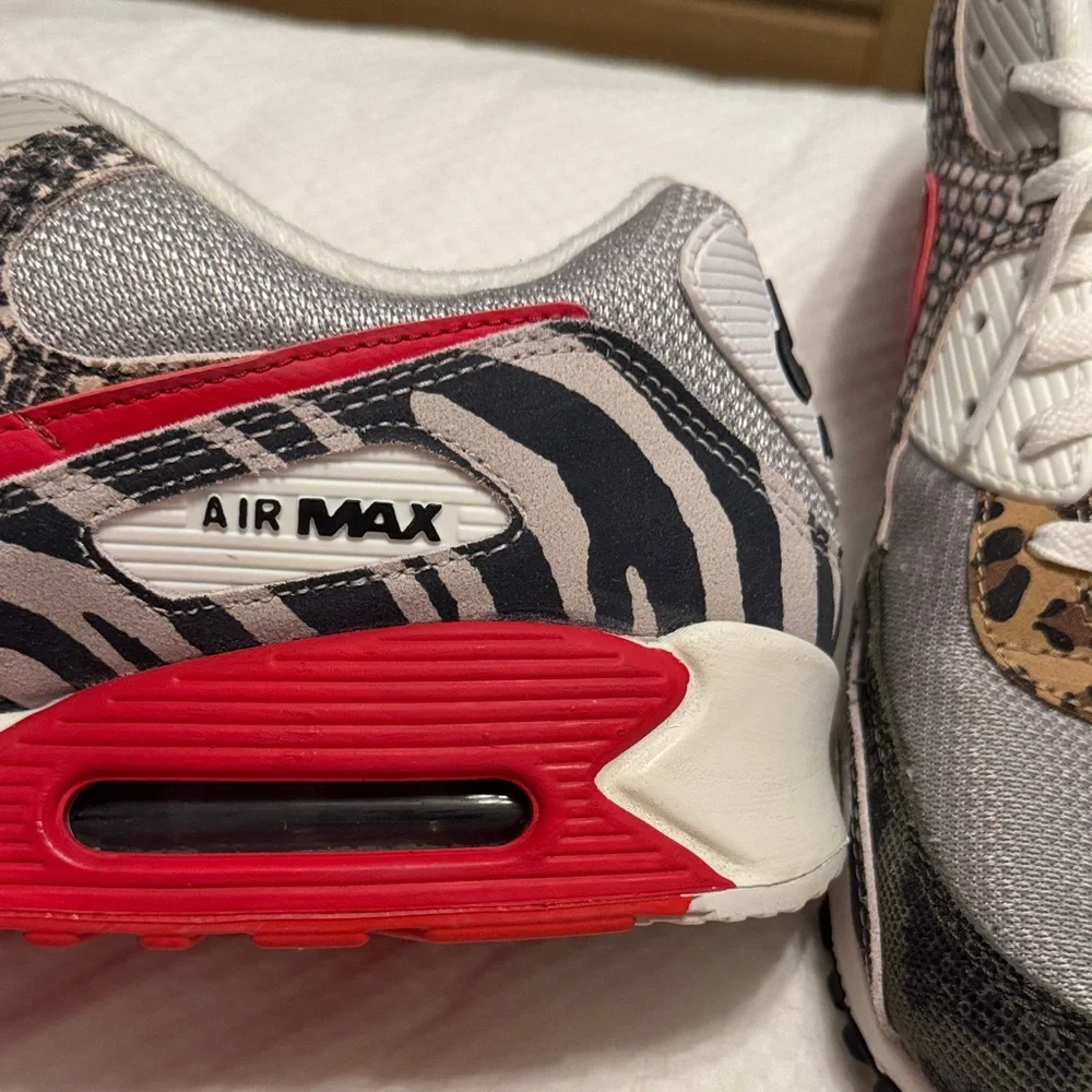 Nike Air Max 90 tunnel walk animal instinct print Red zebra - Picture 8 of 14